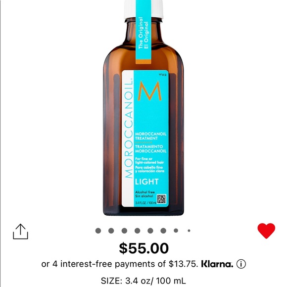 MOROCCAN OIL Light hair treatment 100ML - Picture 1 of 3